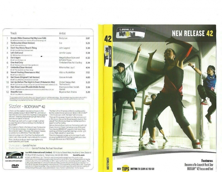 Les Mills Body JAM Releases 42 CD DVD Instructor Notes - Click Image to Close