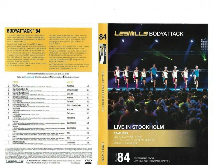 Les Mills BODY ATTACK 84 Releases DVD CD Instructor Notes - Click Image to Close